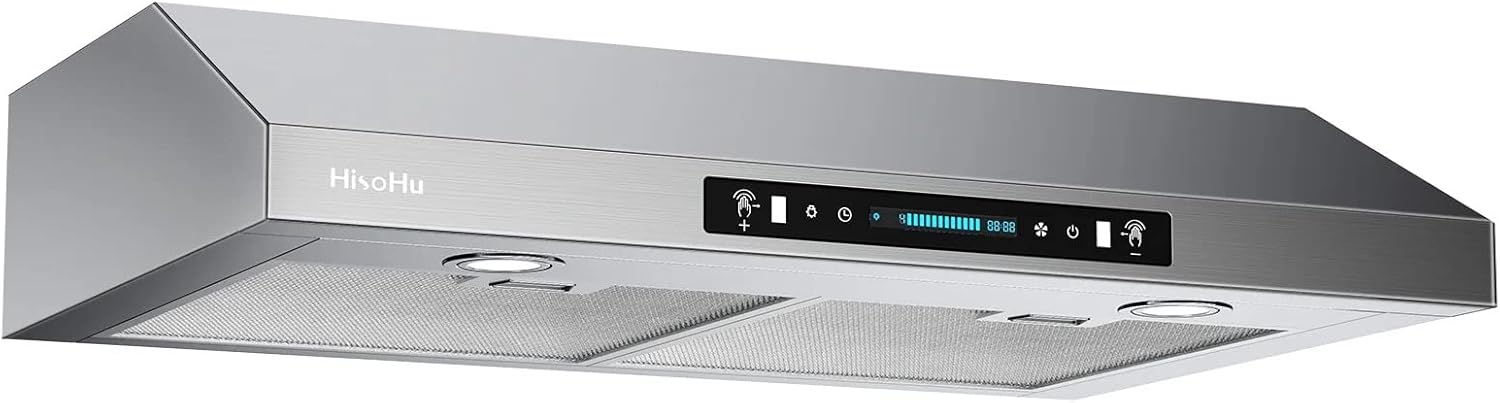 HisoHu C02-30 Stainless Steel Under Cabinet Range Hood